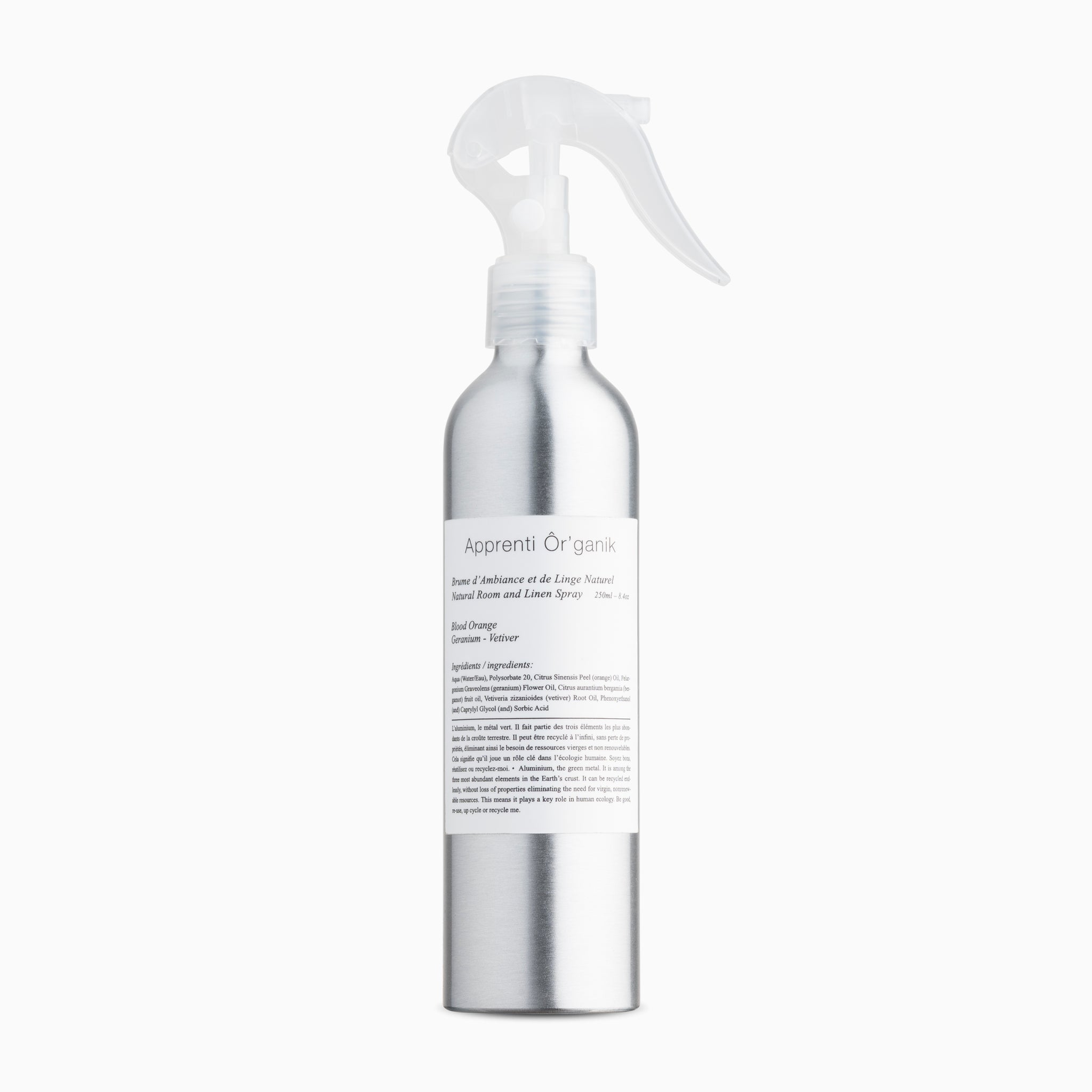 Apprenti Ôr'ganik Room Spray (Blood Orange, Geranium, Vetiver)