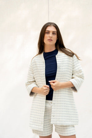 BODYBAG by Jude Kyoto Jacket (Tiles Blue, Tiles Cream)