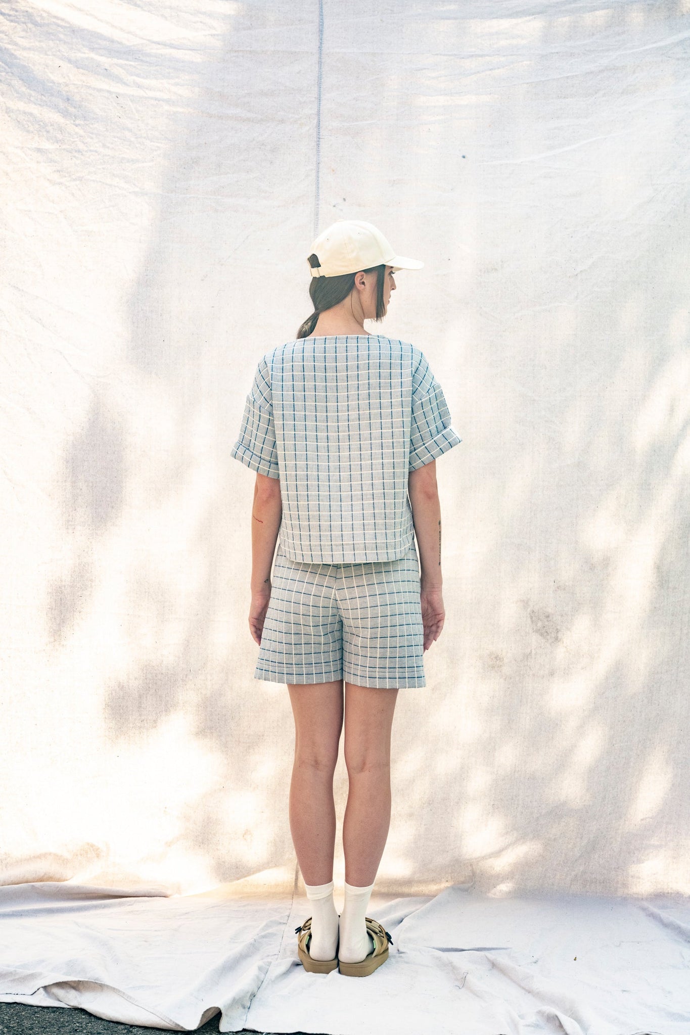 BODYBAG by Jude Kyoto Shorts (Tiles Blue & Tiles Cream)