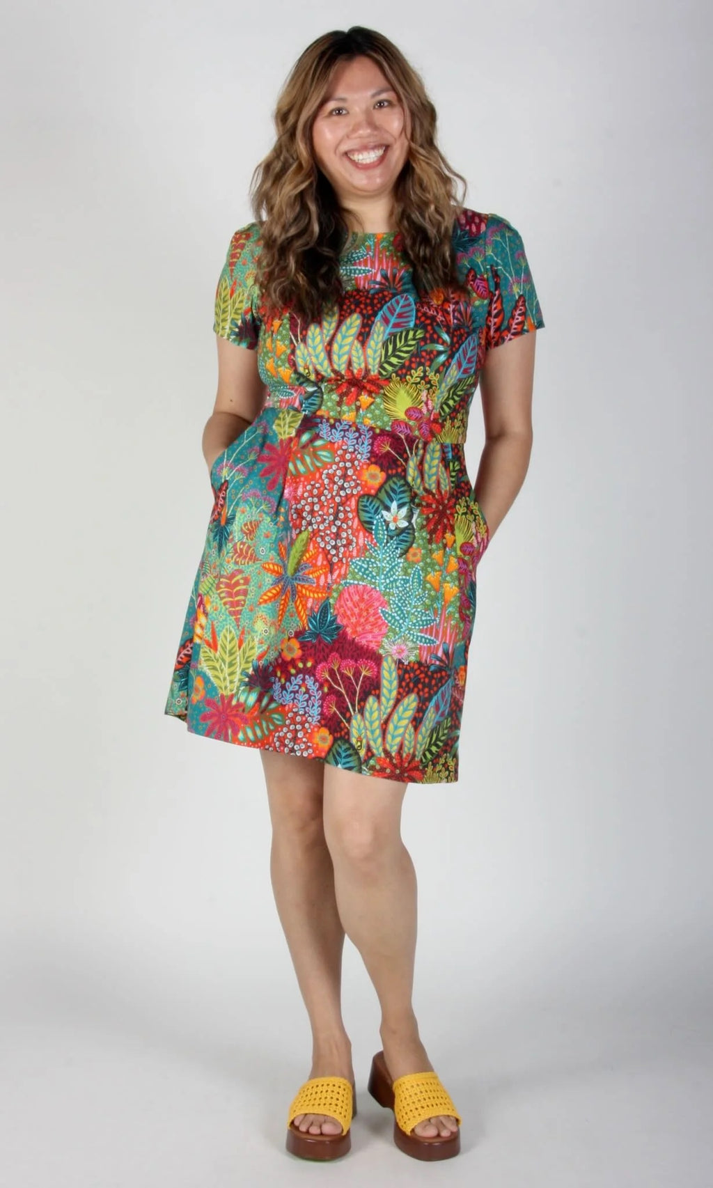 Birds of North America Engoulevent Dress in Shy Menagerie Colourful Print