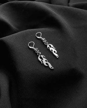 Inside Out Flame Earrings (Stainless Steel)