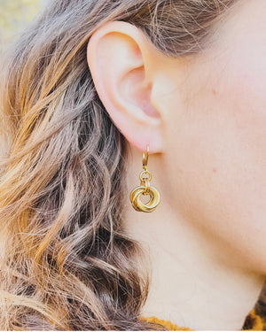 Inside Out Gish Earrings (Brass)