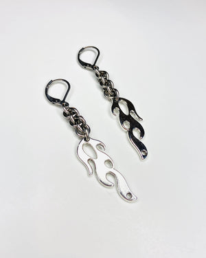 Inside Out Flame Earrings (Stainless Steel)
