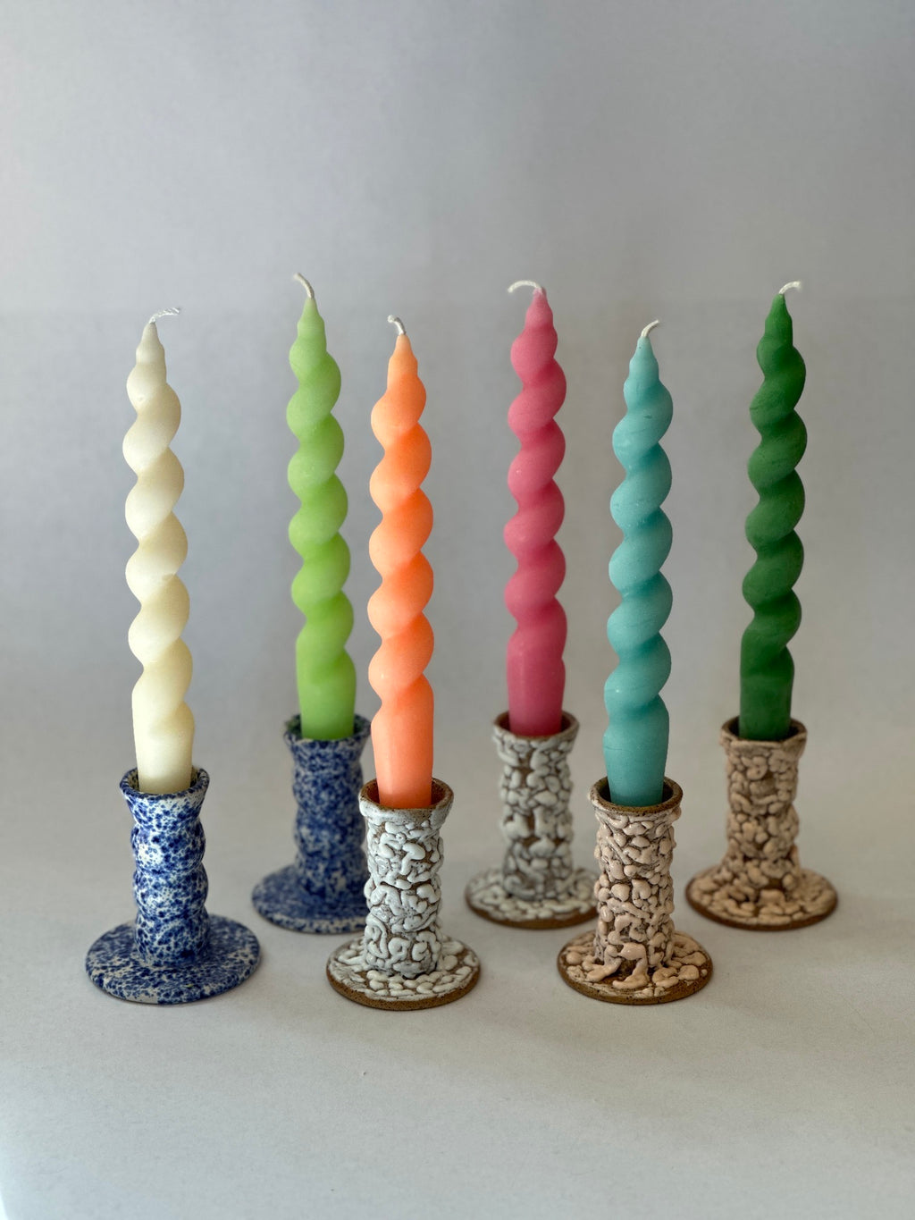 Jae Polgar Ceramics Bubble Candle Holders, MMANN Candles 