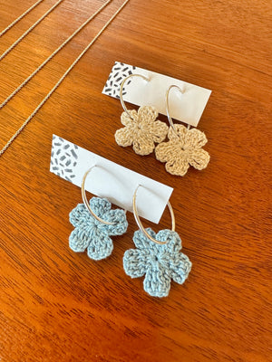 Najeli Jewelry Crochet Flower Hoops