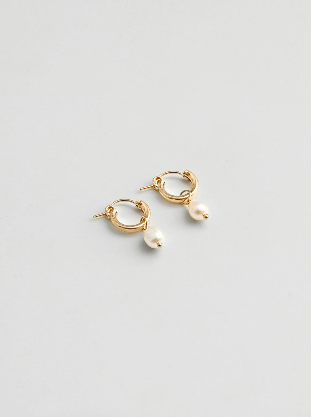Wolf Circus Small Pearl Hoops (Gold)