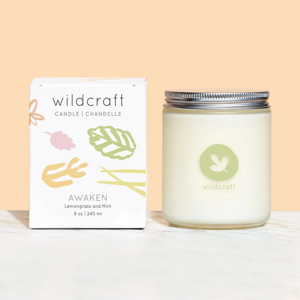 Wildcraft Awaken Candle, Essential Oil Scented Candle.