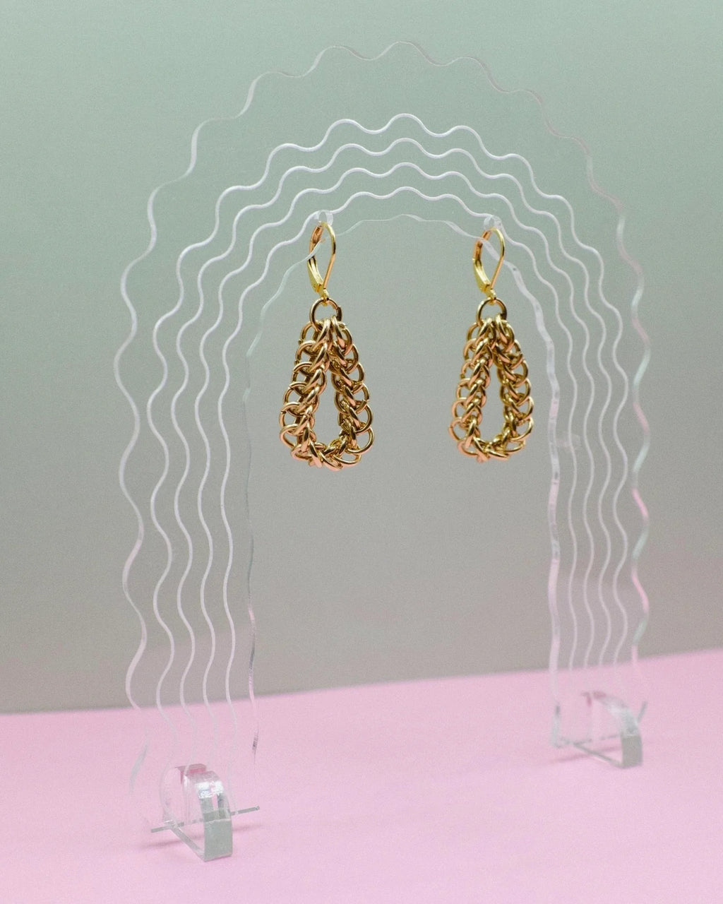 Inside Out Drop Earrings (Brass)