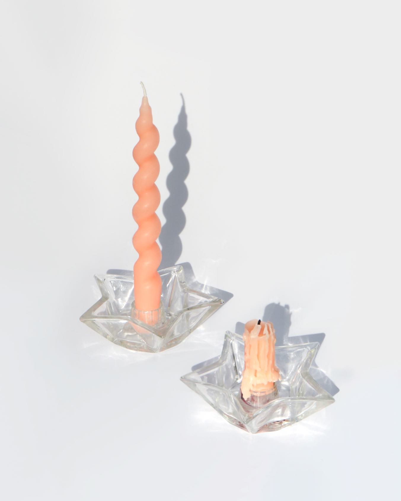 MMANN Swirl Dip Classic Taper Candles (Set of Two)