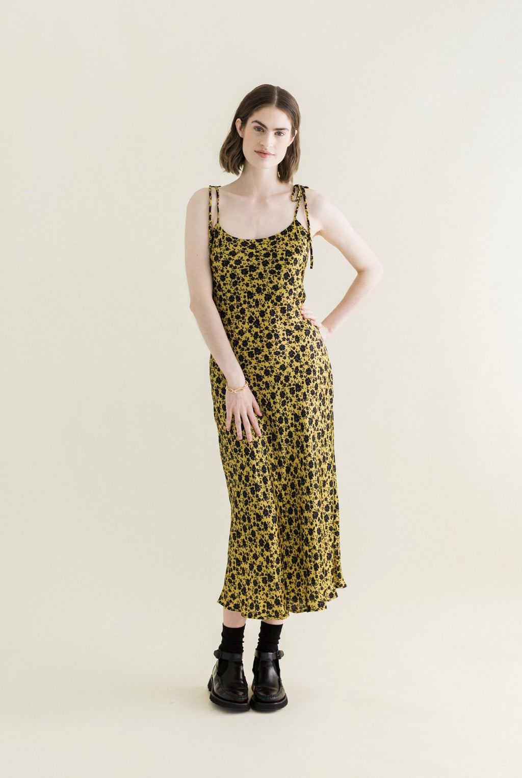 A Bronze Age Heartbreak Slip Dress (Amber Ecovert Floral)