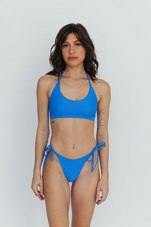 The Saltwater Collective Halle Halter Top (Azul)