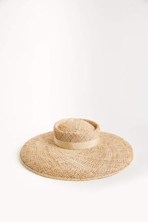 Heirloom Beaton Straw Hat (Wheat, Something Blue, Black)