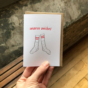 All Sorts Press Warm Wishes Socks Card