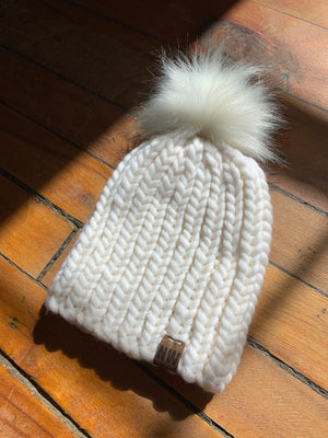 Northern Warmth Co. Chunky Fitted Hat (Cream)