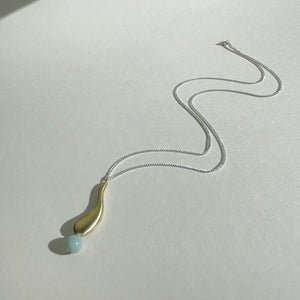 YUUN Jing Necklace (Brass and Amazonite)