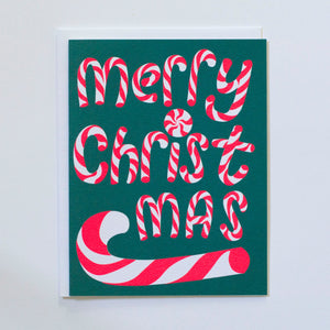 Banquet Workshop Merry Christmas Candy Canes Holiday Card