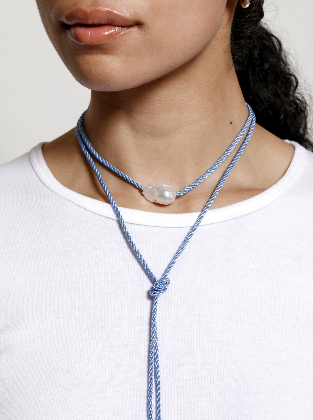 Wolf Circus Mabel Necklace + Belt (Blue Satin)
