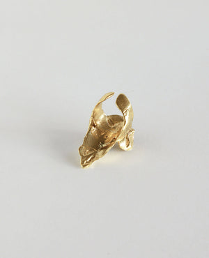 ORA-C Orchis Claw Golden Nail Ring (Sodalite)